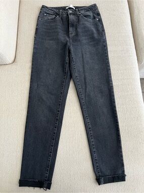 And Now This High-Rise Straight Leg Jeans in Black Size 29 New